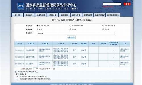 原料药登记信息公示-原料药登记平台
